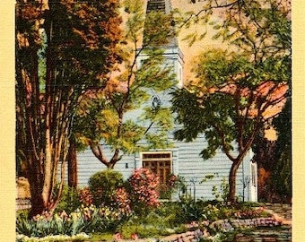 Vintage California Postcard - The Little Country Church of Hollywood (Unused)