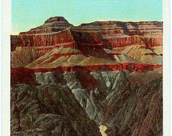 Vintage Arizona Postcard - Granite Gorge and Colorado River from Tonto Plateau at the Grand Canyon (Unused)