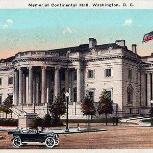 Carte postale vintage de Washington DC - The Memorial Continental Hall... Siège de la DAR (inutilisé)