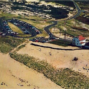 Carte postale vintage de Cape Cod - Vue aérienne de la plage de Race Point, Provincetown (inutilisé)