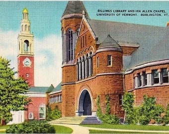 Vintage Postcard - University of Vermont, Burlington, Vermont (Unused)