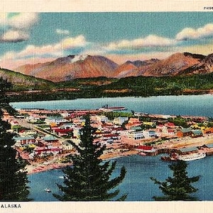 Carte postale vintage de l'Alaska - Seward (non utilisée)