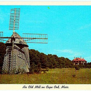 Carte postale vintage Cape Cod - Le moulin à vent Old Brewster (inutilisé)