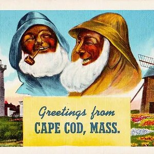 Carte postale vintage de Cape Cod - Salutations de Cape Cod (inutilisé)