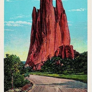 Carte postale vintage du Colorado - Tour de Babel dans le jardin des dieux (inutilisé)