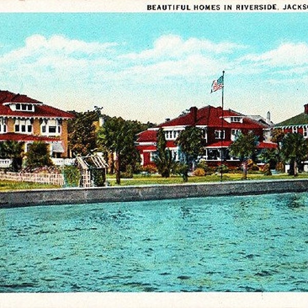 Vintage Florida Postcard - Riverside, Jacksonville (Unused)