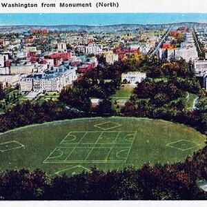 Carte postale vintage de Washington DC - Washington DC, vers le nord depuis le Washington Monument (inutilisé)