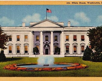 Vintage Washington DC Postcard - The White House (Unused)