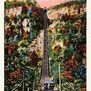 Carte postale vintage Tennessee - The Lookout Mountain Incline Railway, Chattanooga (inutilisé)
