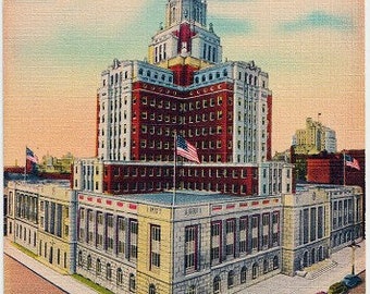 Vintage Philadelphia Postcard - The United States Custom House (Unused)