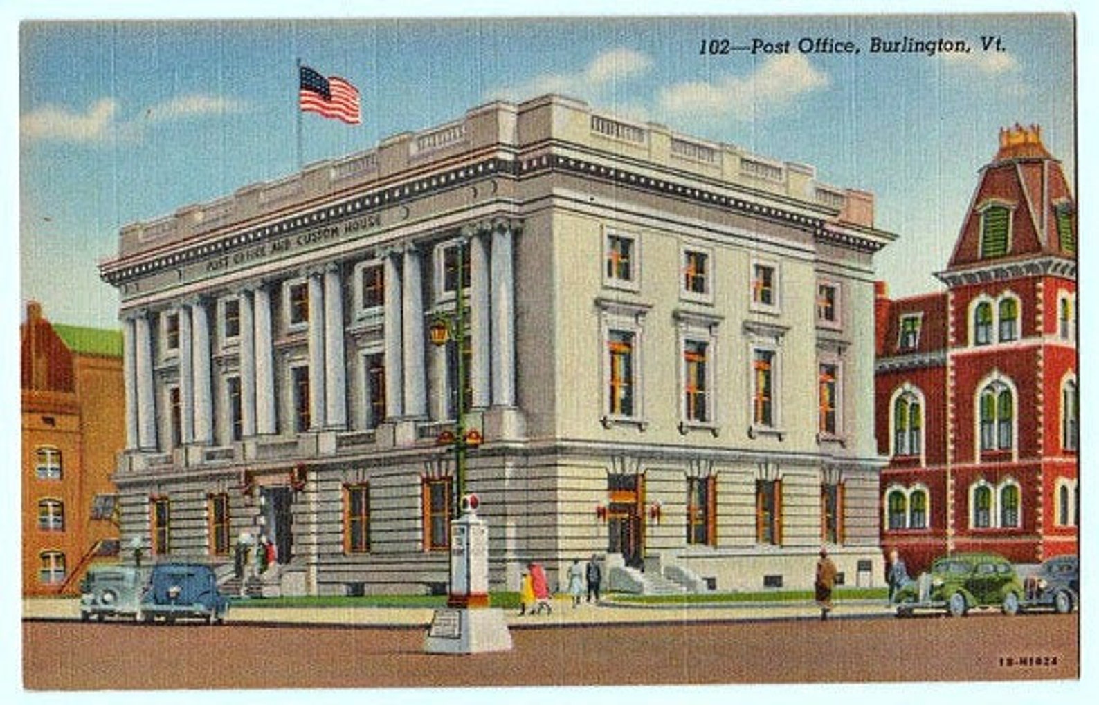 Vintage Vermont Postcard the Old Post Office Building Etsy