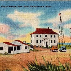 Carte postale vintage de Cape Cod - The Race Point Ranger Station, Provincetown (inutilisé)