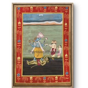 Varaha Avatar - Traditional Indian Miniature Painting