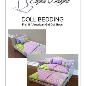Doll Bedding Pattern fits 18" American Girl Doll Bed
