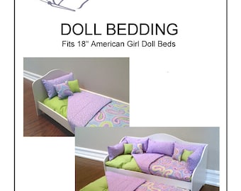 Doll Bedding Pattern fits 18" American Girl Doll Bed