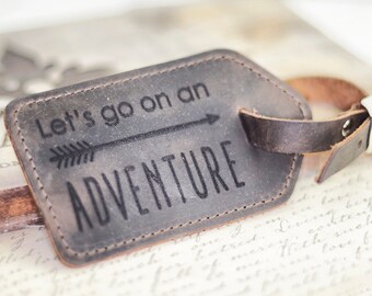 Bagage label reizen geschenk lederen Bagage Tags geschenken voor reizigers Wanderlust laten op een avontuur wacht op kleine geschenken voor hem huwelijksgeschenk