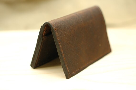 Leather Business Card Holder Slim Design Personalized Etsy