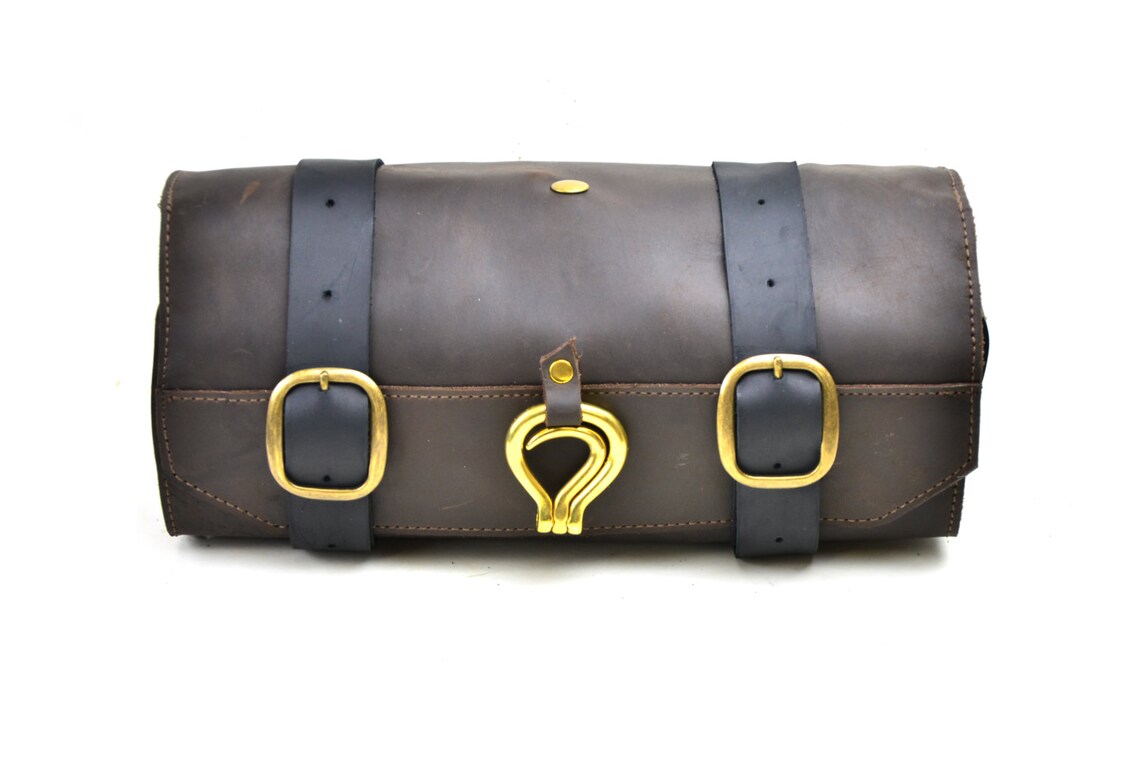 Leather Shaving Kit Men's Leather Toiletry Roll Etsy