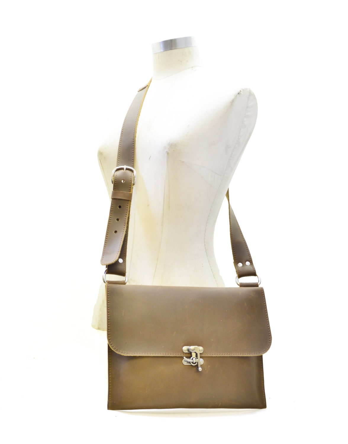 Leather Messenger Bag Men's Leather Satchel Distressed Etsy