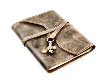 Brown Leather Journal Brown Leather Notebook Travel Journal Gift for Travelers Personalized Leather Diary Adventure Journal Wanderlust Gifts