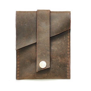 Lederen creditcard portemonnee voor heren / Visitekaartjehouder - Industrieel "Pop Up" Design