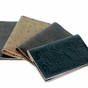 Simple Leather Wallet Leather Fold Card Wallet or Business Card Holder image 1