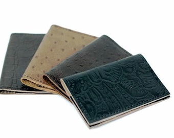 Simple Leather Wallet - Leather Fold Card Wallet or Business Card Holder