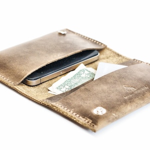 Distressed Leather Phone Case - Aged Leather Smartphone iPhone 6 Wallet