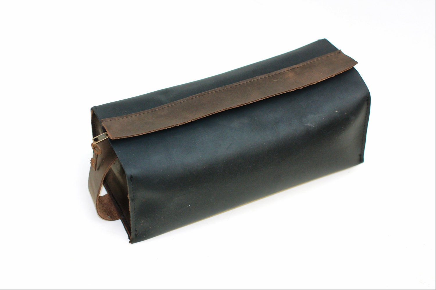 Toiletry Bag With Removable Waterproof Lining Leather Wash Etsy
