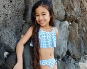 CACTUS CUTIE So Sydney Swim Girls 39 Two Piece Flounce Bikini Swimsuit Bathing Suit, Tankini, Pool, Beach, Spring Break, 4 5, 6 6X, 8, 10