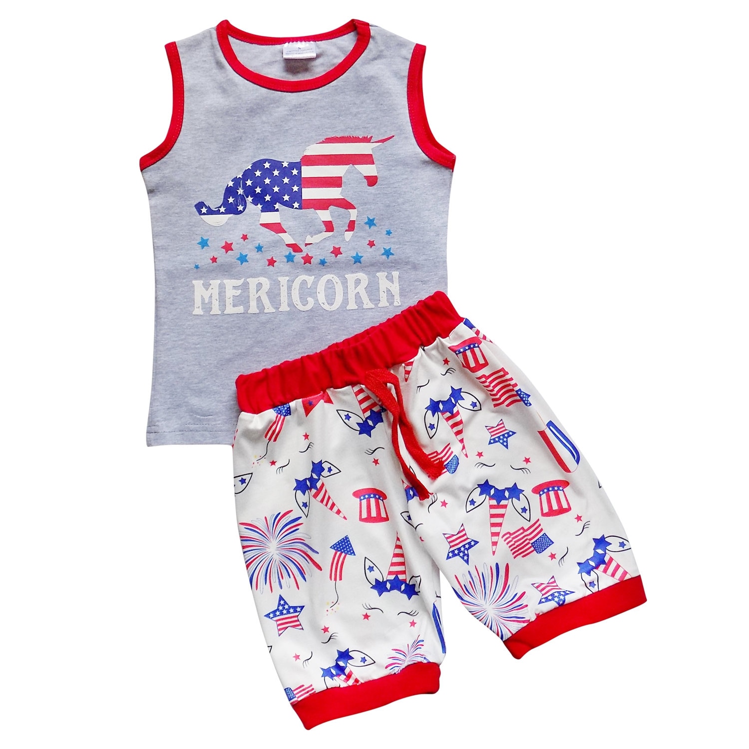So Sydney Girls Toddler Sequin or Ruffle Novelty Summer Pool Beach Vacation Shorts Outfit