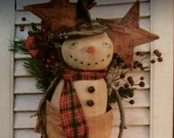 Medias de muñeco de nieve primitivas para puerta de entrada con patrón E