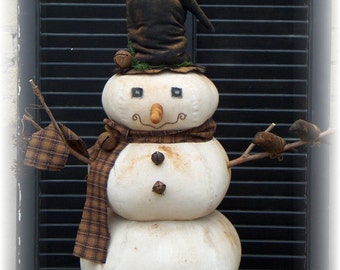 Primitive Mr. Frosty Snowman  E Pattern