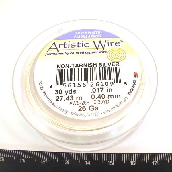 Non-Tarnish Silver Artistic Wire, 26 Ga, Sold per 30 yards Spool, 3003-02-2