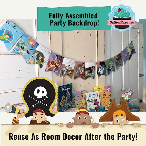 Peter Pan Party Banner / Peter Pan Disney Story Book Page Garland /6 FT  Backdrop for Baby Shower, Birthday Party/ready to SHIP/ Eco-friendly -   Canada