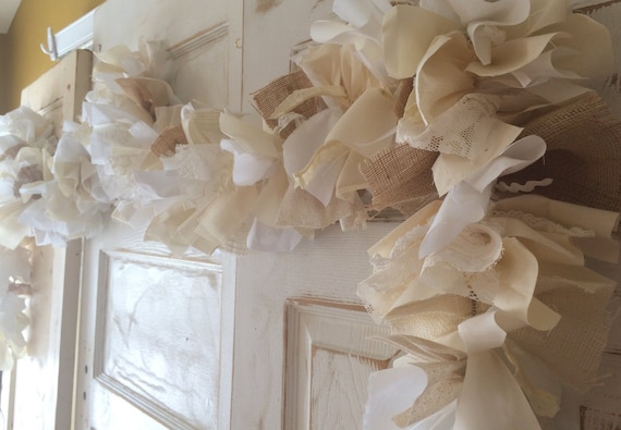 Burlap Wedding Idea Burlap Wedding Garland Handmade Shabby Chic