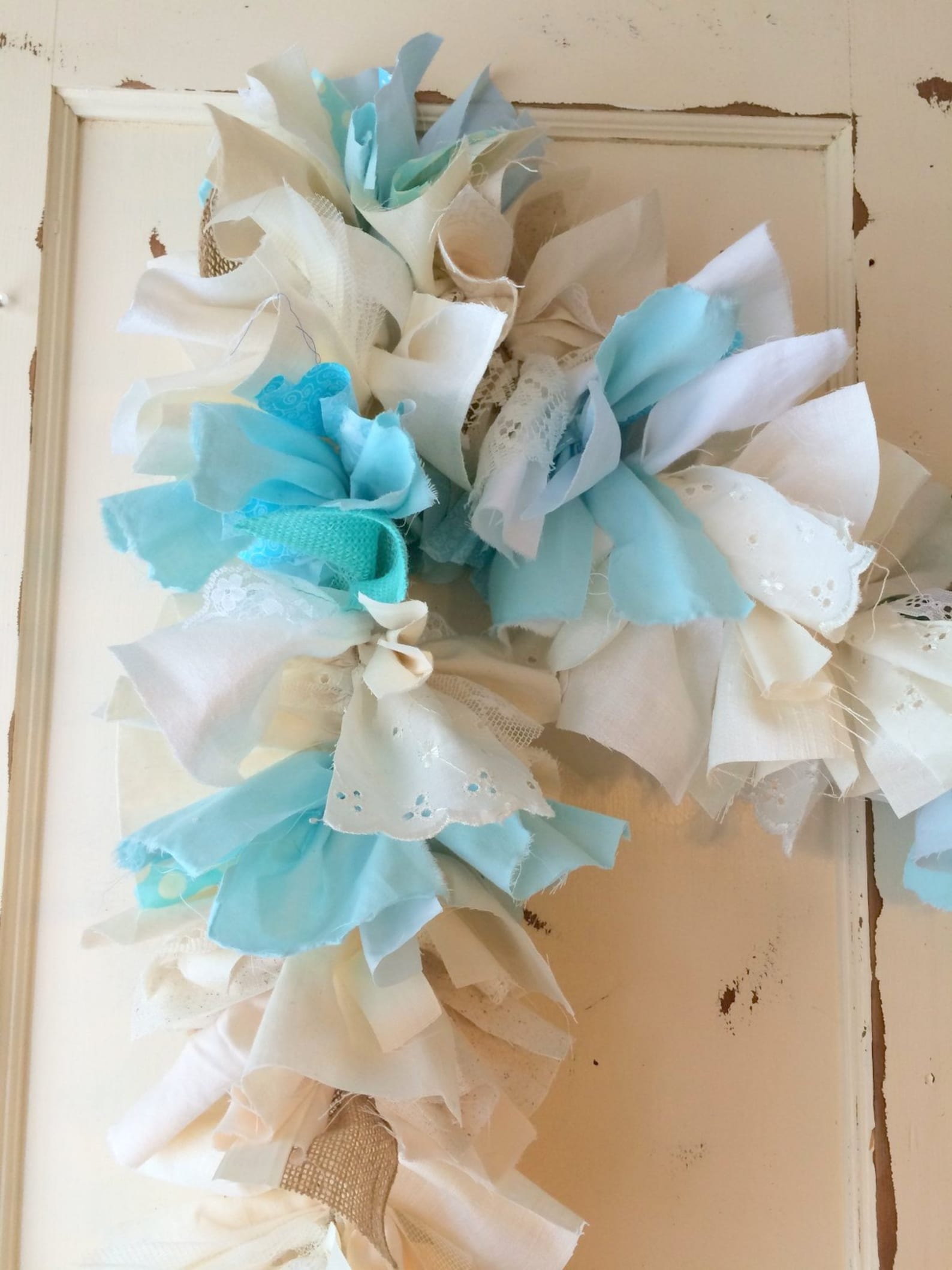 Burlap and Blue Baby Shower Party Decoration 6-10 Foot Fabric - Etsy