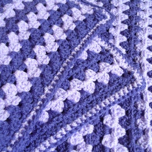 Crochet Baby Blanket Purple Blanket Baby Shower Gift Unisex Baby Blanket Lilac Blanket Purple Comfort Blanket image 3