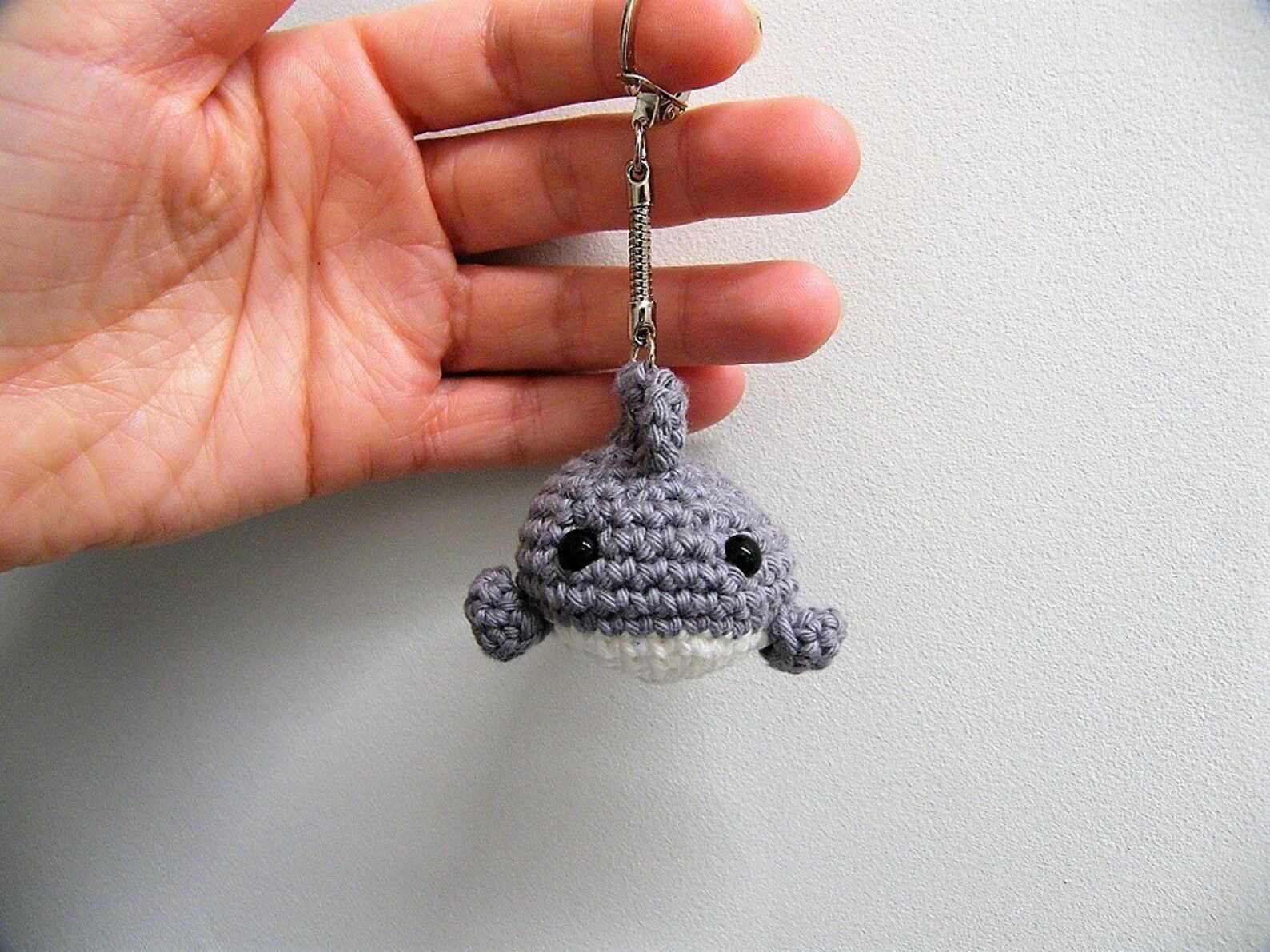 Shark Keyring Crochet Shark Keychain Shark Gift Cute Shark Etsy France