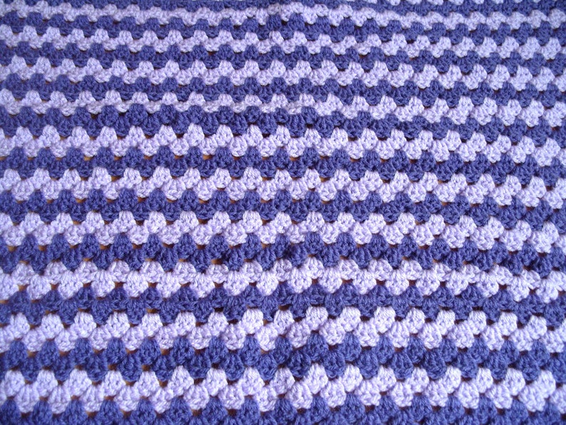 Crochet Baby Blanket Purple Blanket Baby Shower Gift Unisex Baby Blanket Lilac Blanket Purple Comfort Blanket image 2
