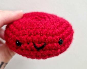Red Blood Cell | Blood Donor Gift | Crochet Blood Cell | Blood Transfusion | Hematology | Phlebotomist Gift | Blood Cell Plushie
