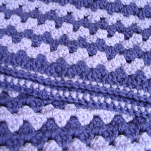 Crochet Baby Blanket Purple Blanket Baby Shower Gift Unisex Baby Blanket Lilac Blanket Purple Comfort Blanket image 5