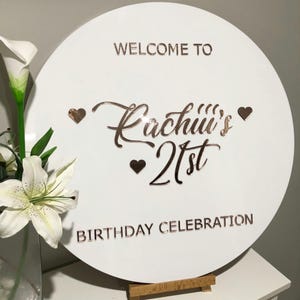 Happy Birthday Custom Acrylic Sign, Acrylic Welcome Sign for Special Celebrations, Birthday Gift & Decor, Acrylic Event sign, Party decor
