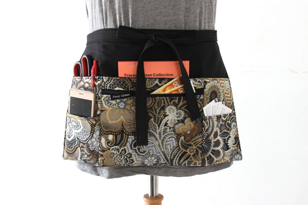 Teacher Apron With Pockets Vendor Apron With Zipper Pocket Etsy