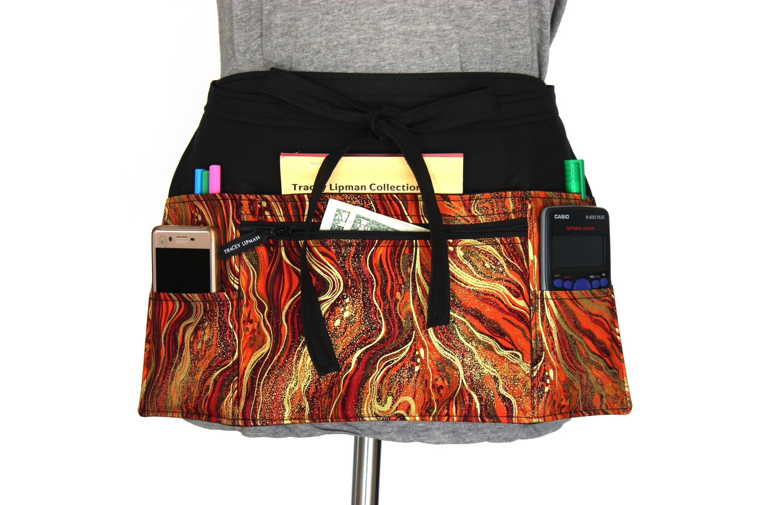 Burnt orange vendor apron with pockets teacher apron Etsy