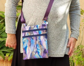 small crossbody bag for teen tween girls, fabric cross body zipper cell phone purse for women, gift for teenage girls, granddaughter gift