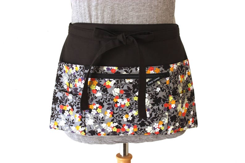 Half apron with pockets waitress apron server apron vendor etsy