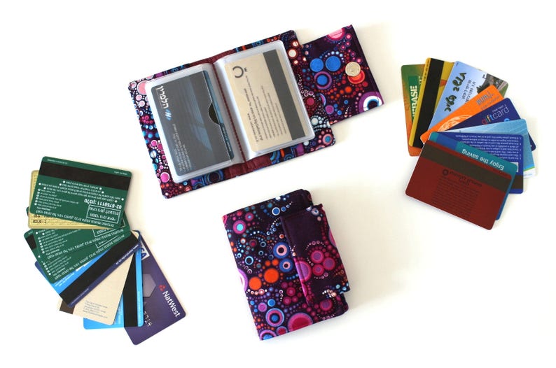 Purple loyalty card holder wallet for women credit card Etsy