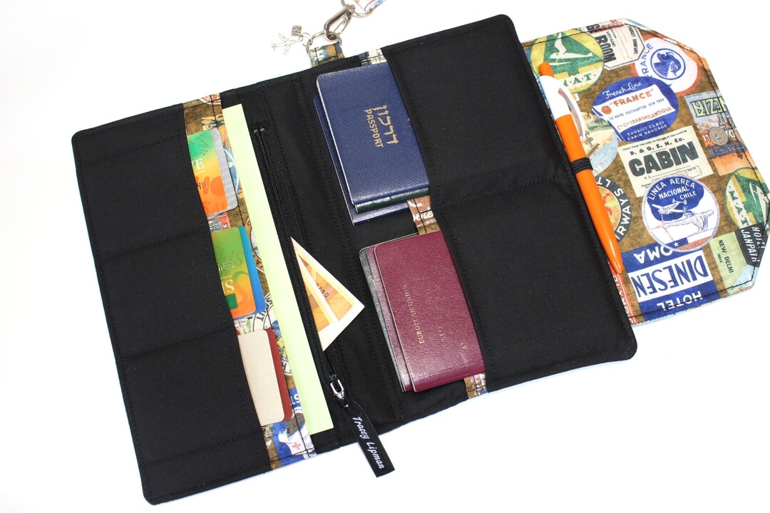 Kids Wallets For Boys Tan Leather Travel Document Organizer, Men Passport Wallet Passport Document Holder