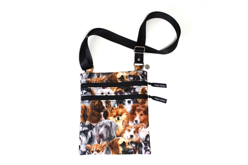 Dog Walking Bag Dog Print Fabric Small Crossbody Bag Gift Etsy